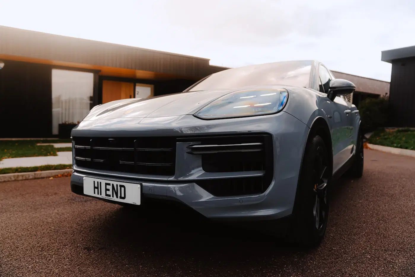 Front of Porsche Cayenne Turbo GT available for self-drive hire and chauffeur driven hire in Buckinghamshire